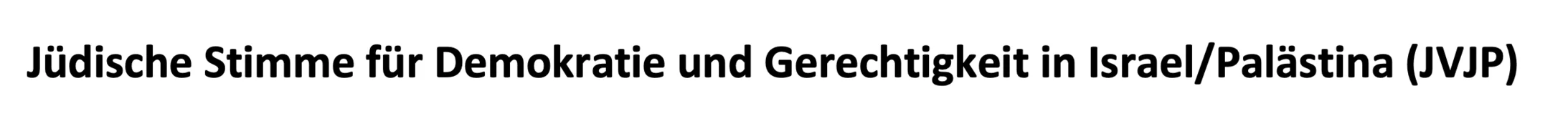 Jüdische Stimme für Demokratie und Gerechtigkeit in Israel/Palästina (JVJP)