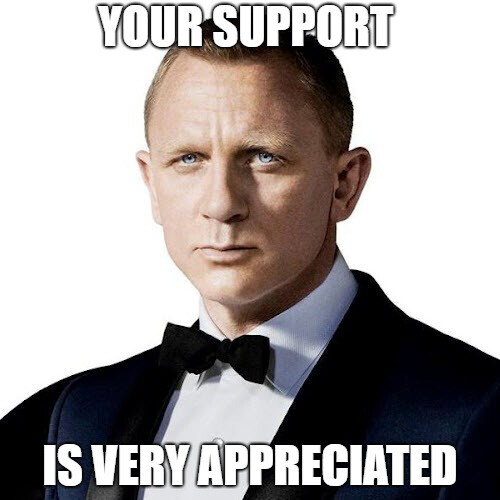 support meme james bond