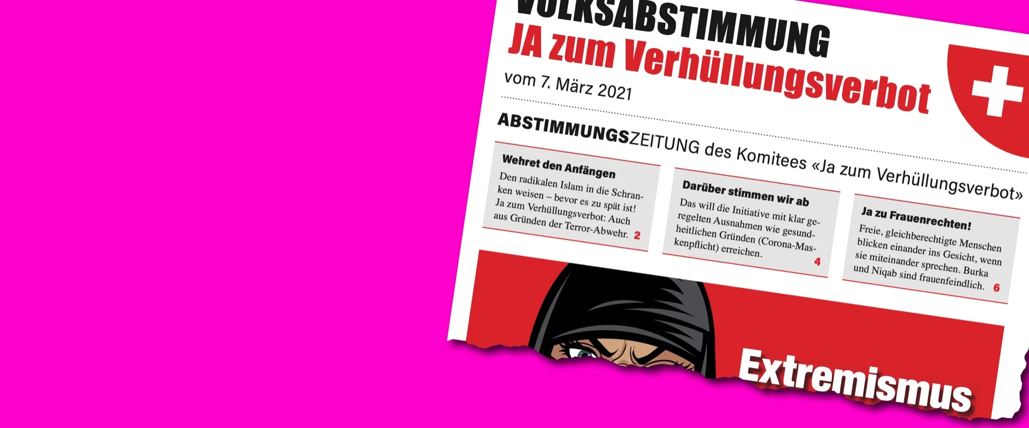 Burkaverbot Abstimmungszeitung