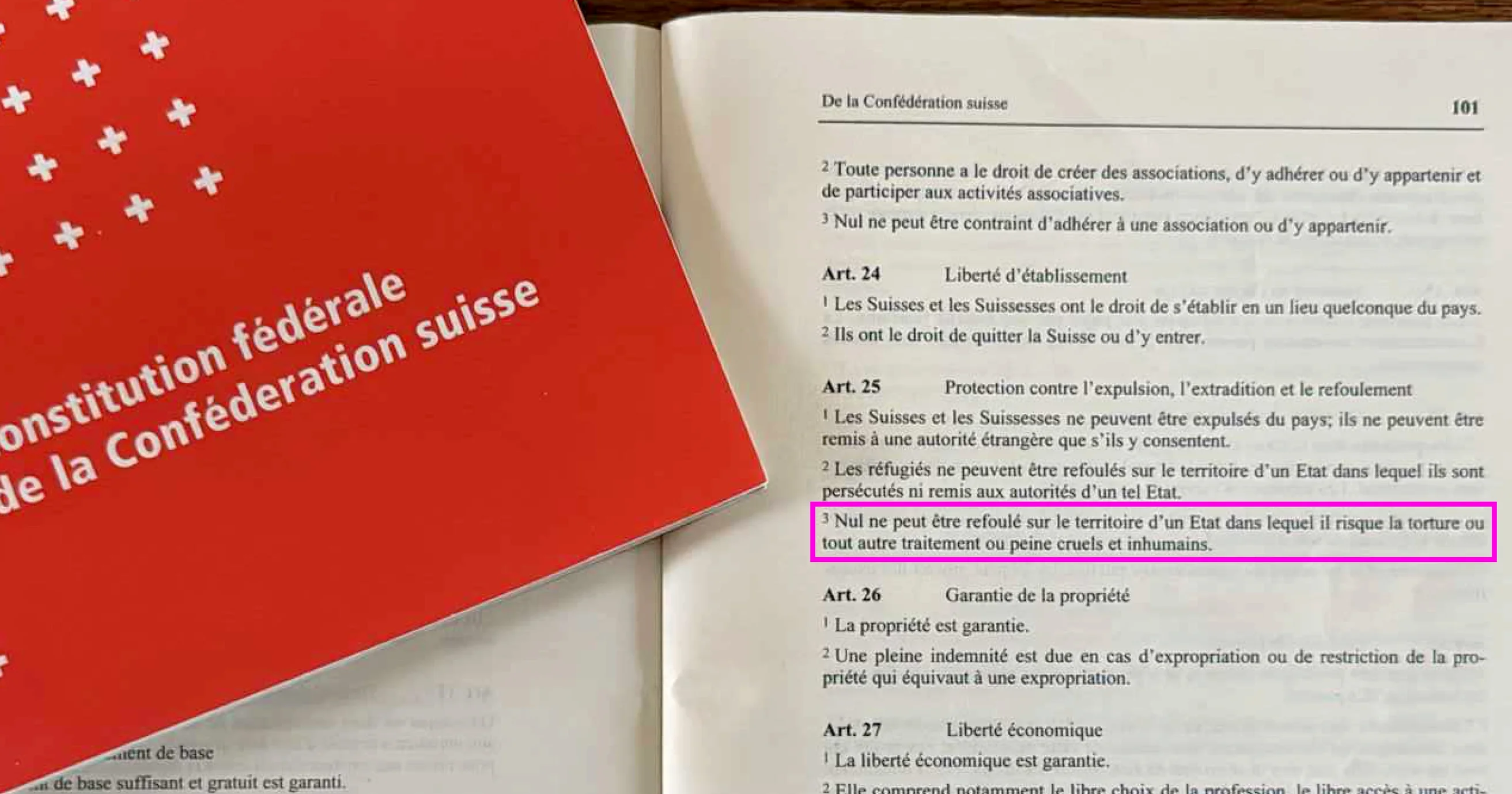 L'initiative de l'UDC “pour la protection des frontières” viole le droit international impératif