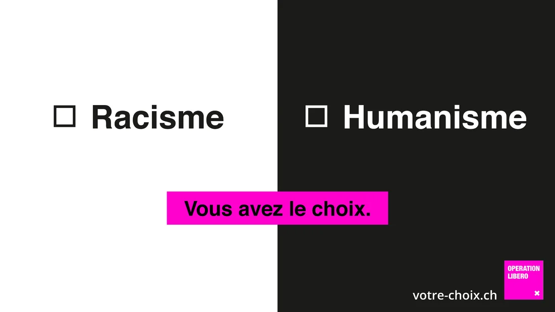 Wahlkampagne Racisme Humanitarisme